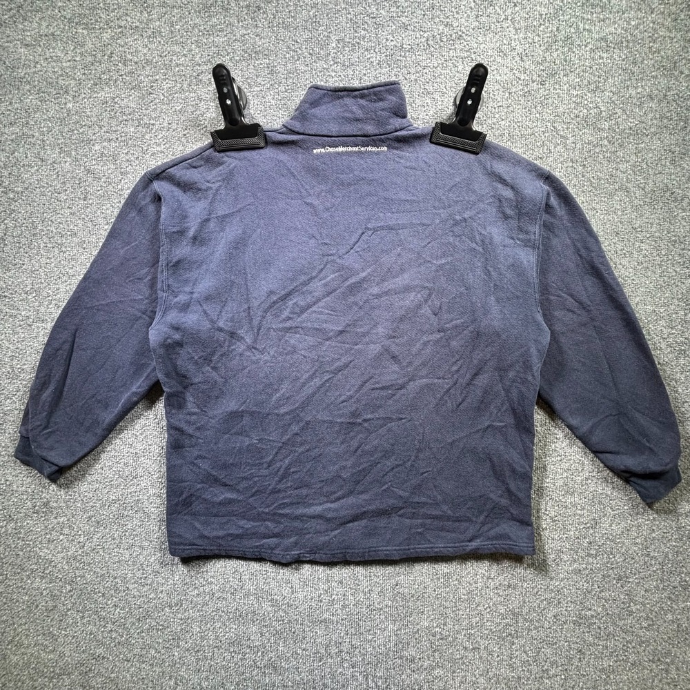 Vintage Lee Sweatshirt Mens XL Blue Chase Merchant Services 1/4 Zip Pullover - Picture 12 of 14